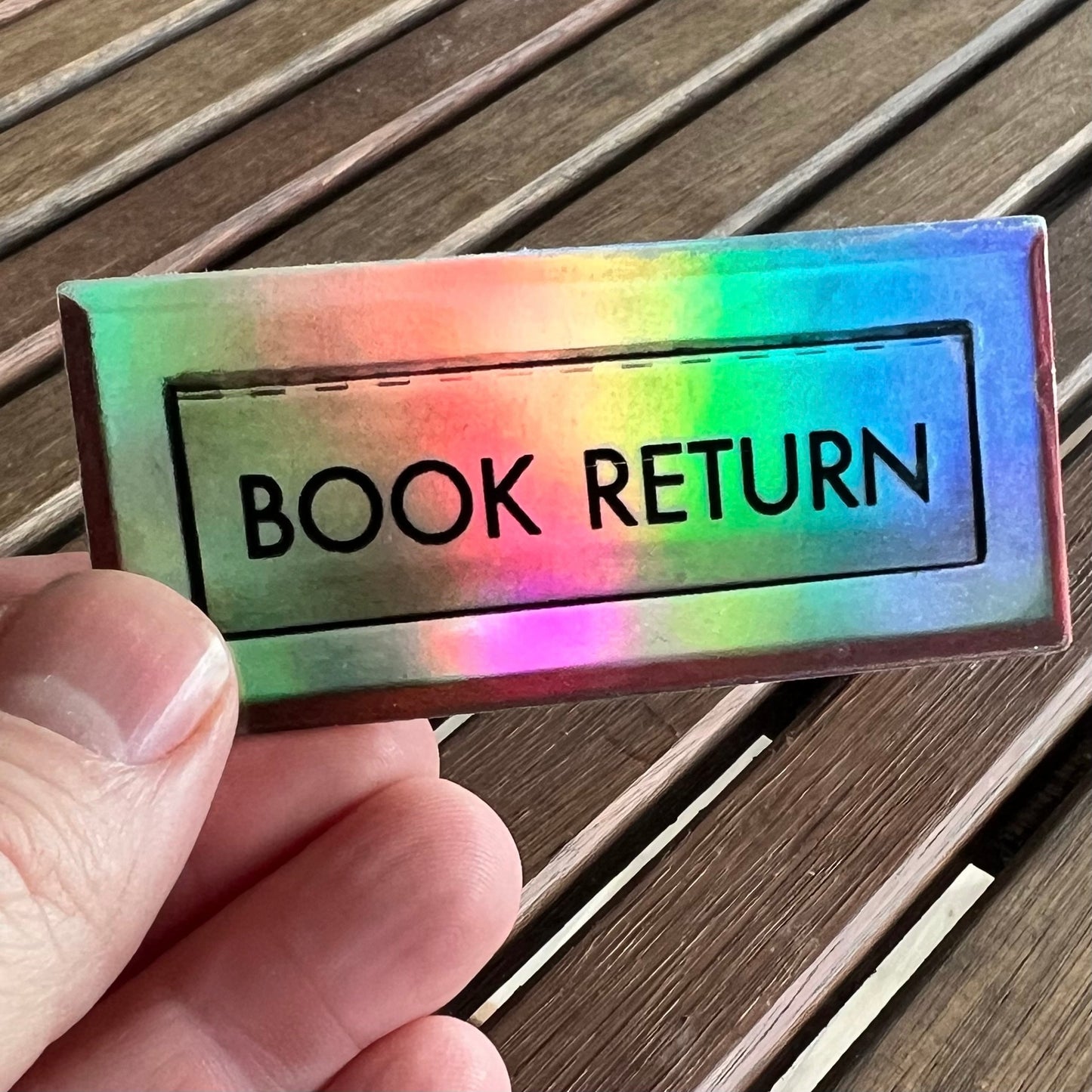 Book Return Holographic Sticker