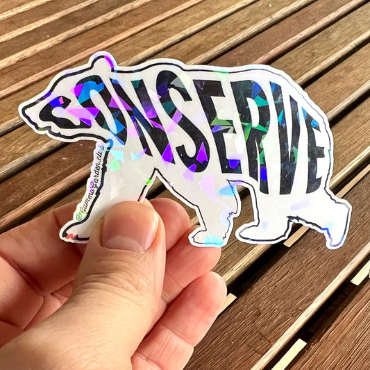 Icy Arctic Polar Bear Sticker
