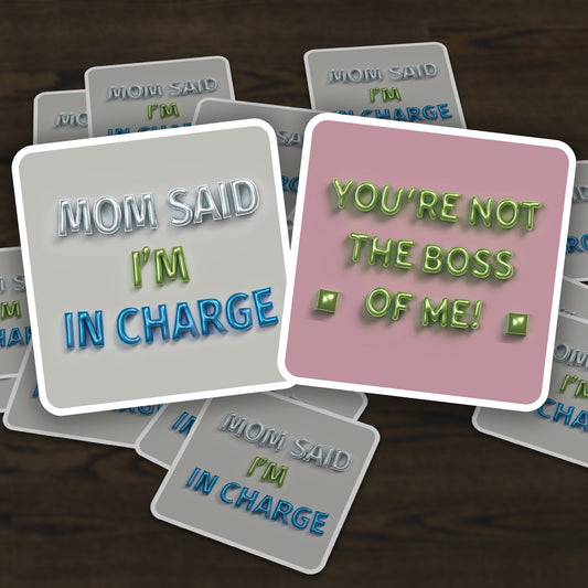 Sarcastic Sticker Pack - Bossy Foil Balloon Banner Look- Kindle or Laptop Stickers