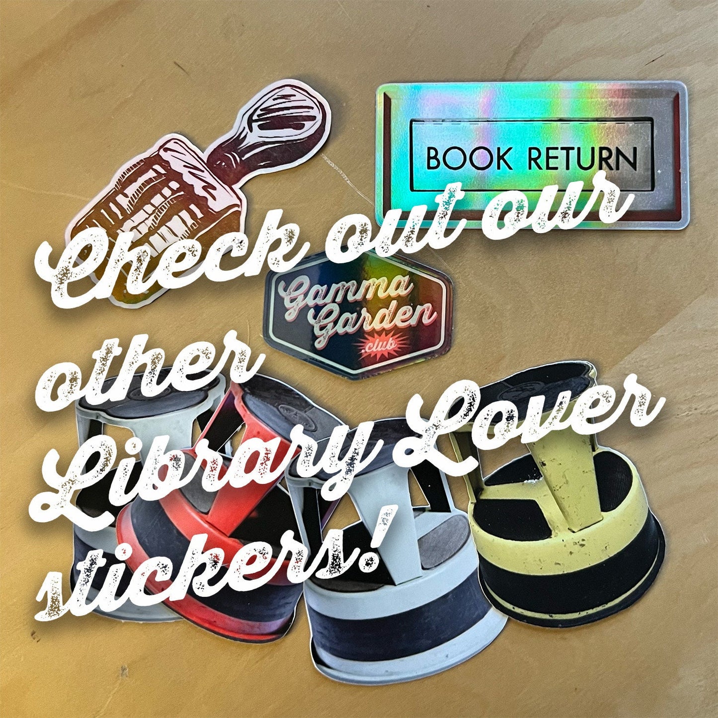 Classic Red Library Stool Sticker or Magnet