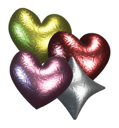 Valentine Sticker Pack - Love You More - Foil Heart Balloon Style -  2 sizes