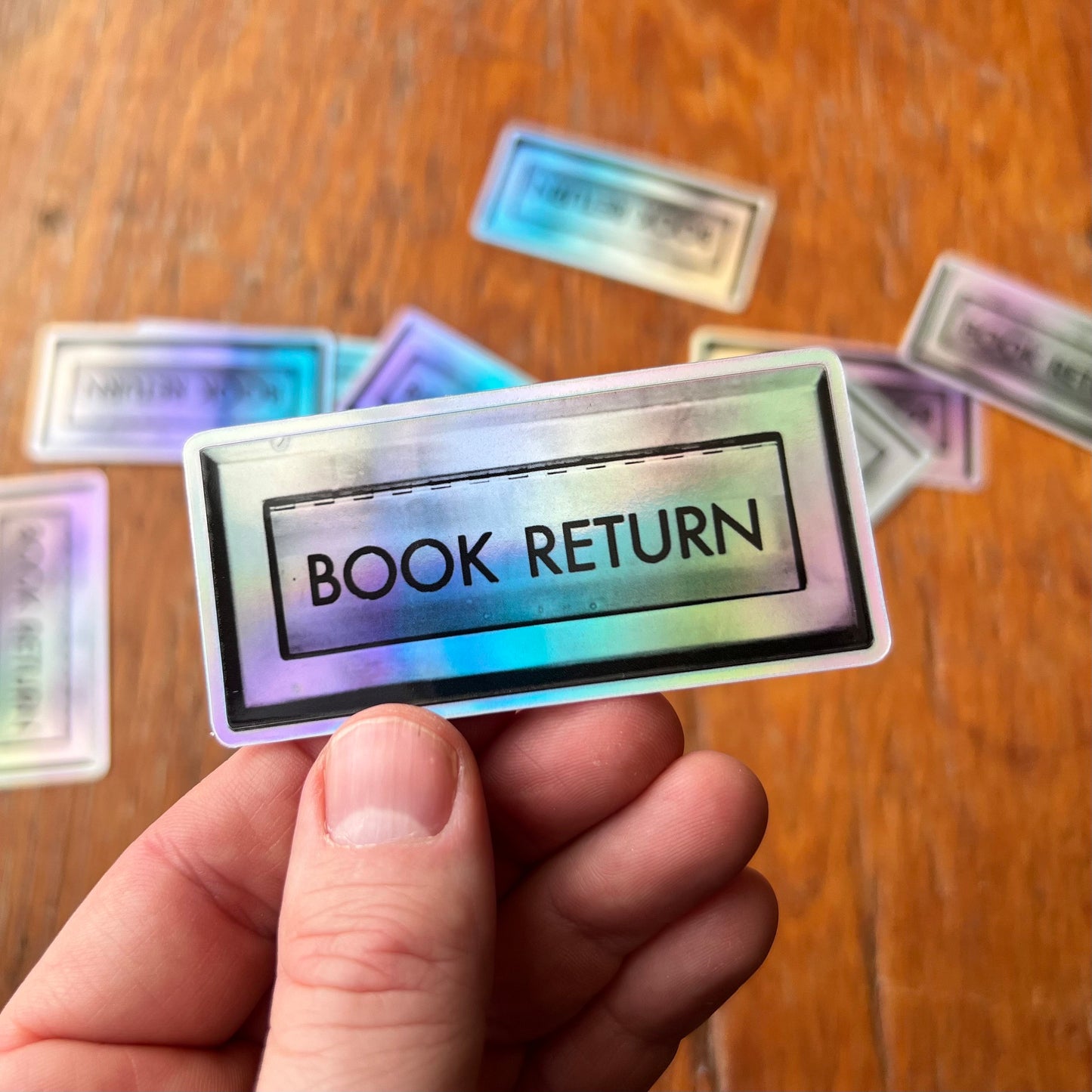 Book Return Holographic Sticker